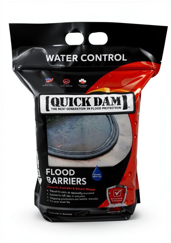 Quick Dam Flood Barrier 4 Pack Water Activated Sandless-2