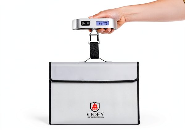 Cioey Fireproof Document Bag Silver Thermal Insulated Water-5