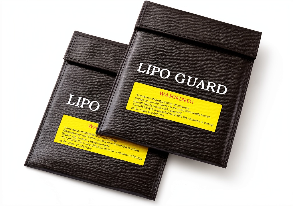 PWABOSE lipo battery charging bag in use on a table