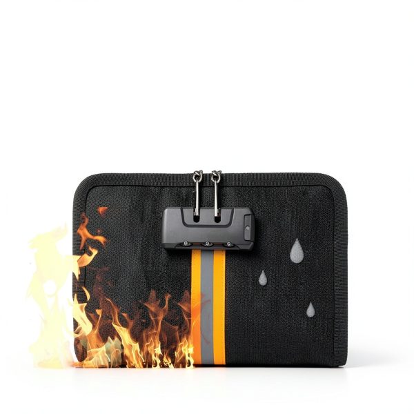 XIAODUN Fireproof Money Bag Lock Waterproof Cash Storage-1