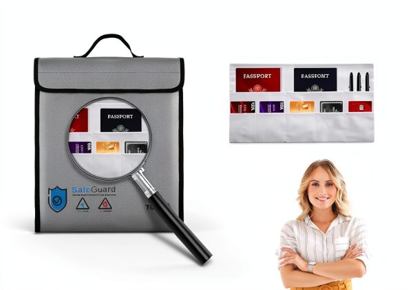 TuoBaks Fireproof Waterproof Document Bag Large Capacity-3