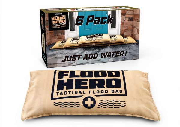 Flood Hero Water Activated Sandbags GoSports Outdoors 6 Pack-0