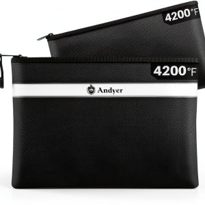 Andyer Fireproof Document Bag Waterproof Safe Accessories-0