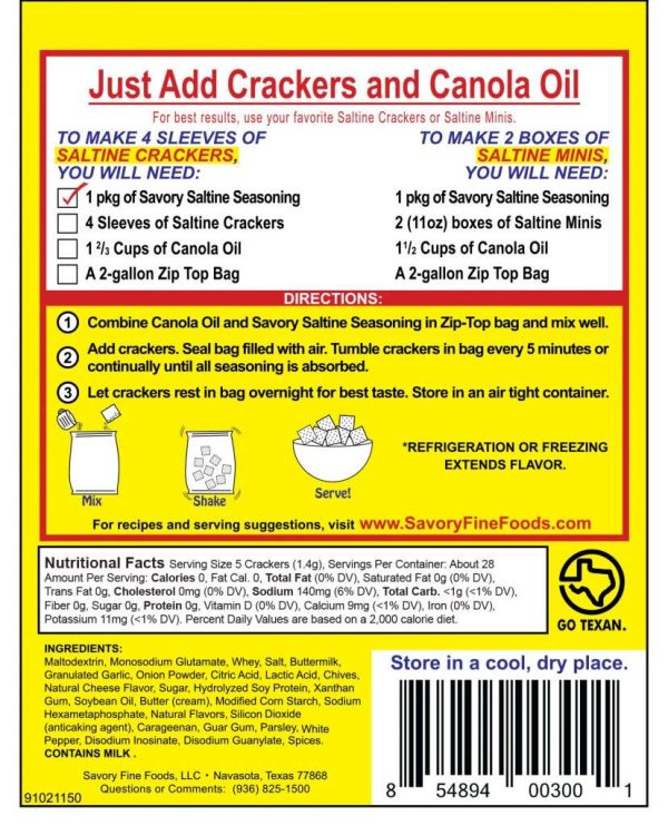 Savory Fine Foods Seasoned Salts Original Flavor 1.4 Ounce-1