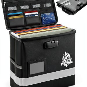 BALEINE Fireproof Document Box Waterproof Security Lock-0