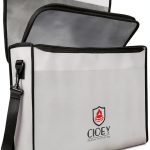 Cioey Fireproof Document Bag Silver Thermal Insulated Water-0