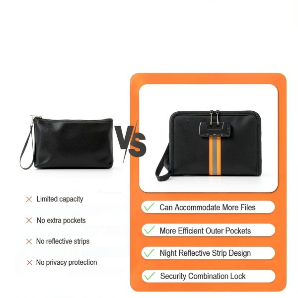 XIAODUN Fireproof Money Bag Lock Waterproof Cash Storage-6