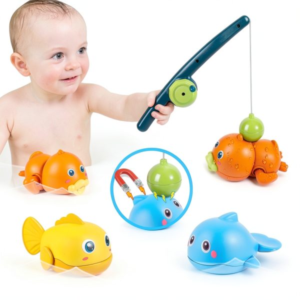 Baililong Magnetic Bath Toy Set with Fishing Rod – Model B30-5