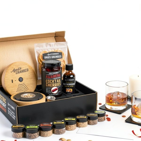 Electric Whiskey Smoker Kit Aged & Charred Wood-7