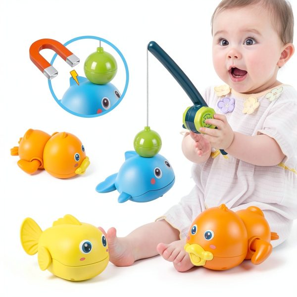 Baililong Magnetic Bath Toy Set with Fishing Rod – Model B30-1