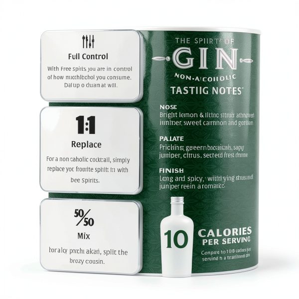 Non Alcoholic Gin The Free Spirit 5 Cal Drink-3