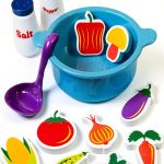 Tub Soup Bath Toy Set by Tub Works 13-Piece Foam Veggie Cooking Set-0