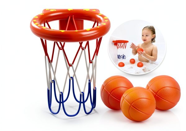 MARPPY Bath Basketball Hoop Set for Toddlers with Suction Cups and 3-0