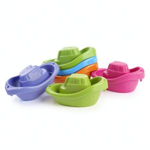 FunSplash 6‑Boat Bath Toy Set by BrandX Paint‑Free Plastic Floating-0