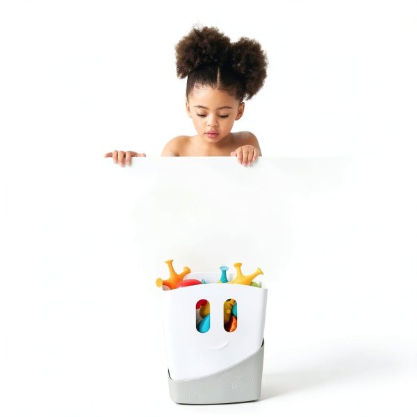 Ubbi Bath Toy Drying Bin Gray Fast Dry Large Capacity Freestanding-6