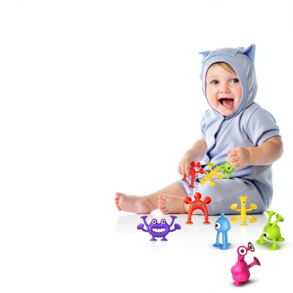 Richtim Baby Bath Suction Toys Set 18pcs Alien Silicone Bath Toys for-3