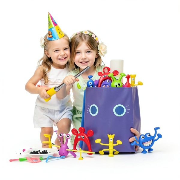 Richtim Baby Bath Suction Toys Set 18pcs Alien Silicone Bath Toys for-4