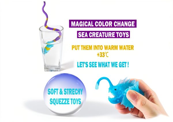 Staroud 13-Pack Sea Creature Bath Toys Glow in Dark for Kids-1