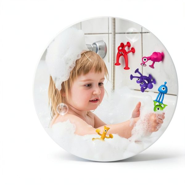 Richtim Baby Bath Suction Toys Set 18pcs Alien Silicone Bath Toys for-1