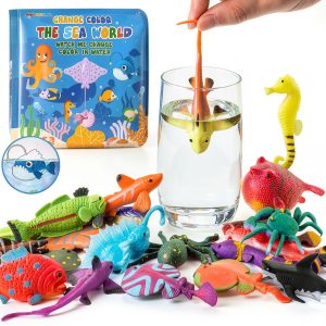 Staroud 13-Pack Sea Creature Bath Toys Glow in Dark for Kids-0