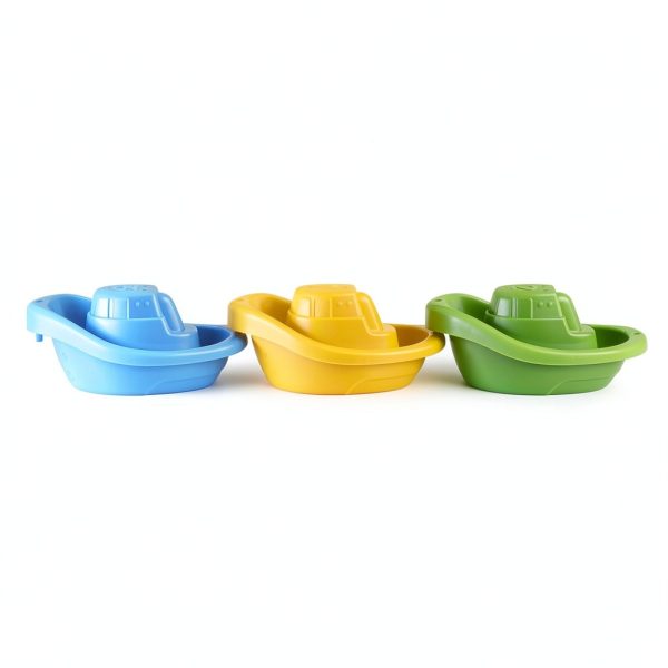 FunSplash 6‑Boat Bath Toy Set by BrandX Paint‑Free Plastic Floating-4