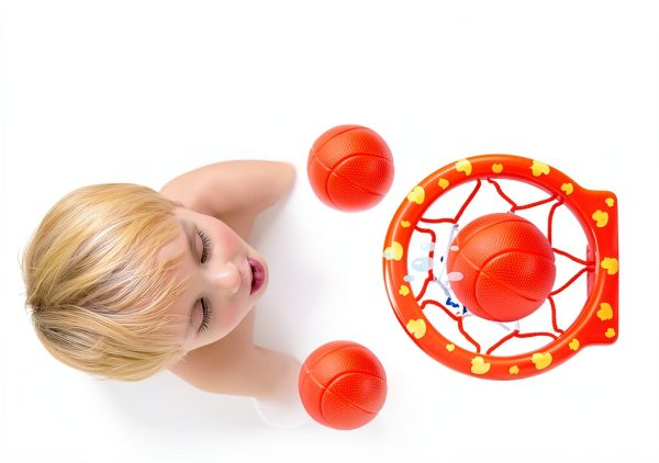 MARPPY Bath Basketball Hoop Set for Toddlers with Suction Cups and 3-7