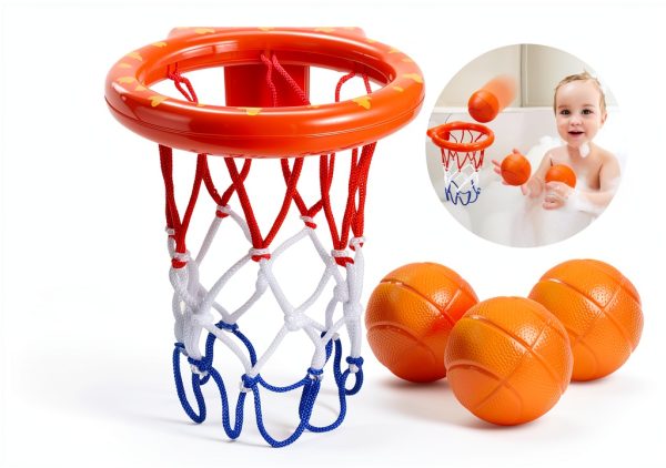 Bathtub Basketball Hoop KSABVAIA Suction Cups with 3 No Hole Balls-0