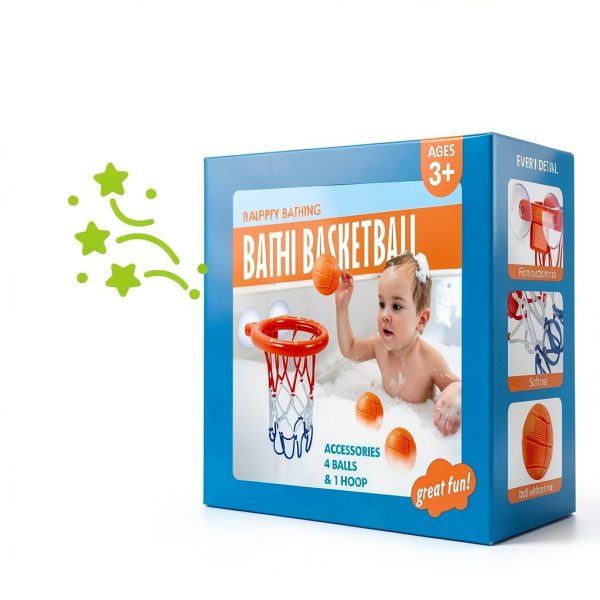 Bathtub Basketball Hoop KSABVAIA Suction Cups with 3 No Hole Balls-6