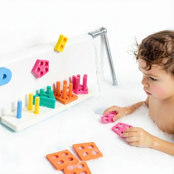 Bath Toy Shape Sorter 20-Piece Foam Set by Tub Works-1