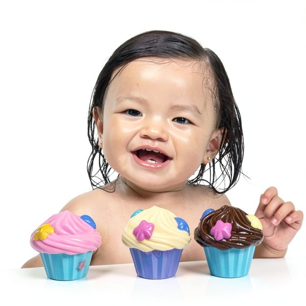 Munchkin Bath Toy 5-Piece Toddler Teapot Set with Cups & Cupcakes-3