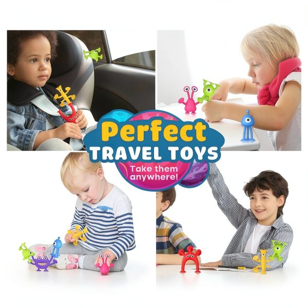 Richtim Baby Bath Suction Toys Set 18pcs Alien Silicone Bath Toys for-2