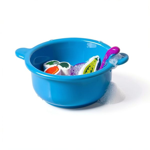Tub Soup Bath Toy Set by Tub Works 13-Piece Foam Veggie Cooking Set-4