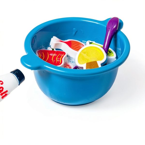 Tub Soup Bath Toy Set by Tub Works 13-Piece Foam Veggie Cooking Set-5