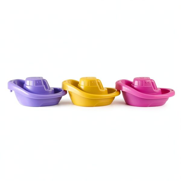FunSplash 6‑Boat Bath Toy Set by BrandX Paint‑Free Plastic Floating-3