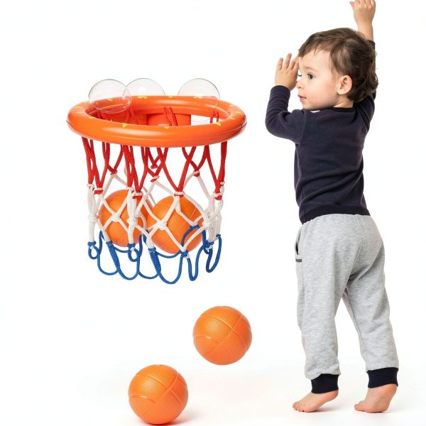 Bathtub Basketball Hoop KSABVAIA Suction Cups with 3 No Hole Balls-4