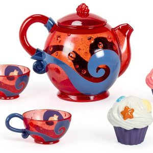 Munchkin Bath Toy 5-Piece Toddler Teapot Set with Cups & Cupcakes-0