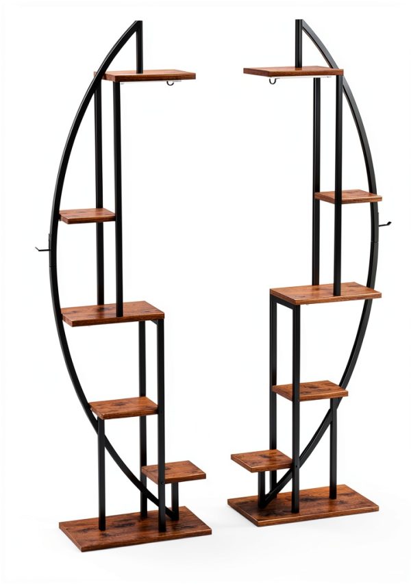 Plant Stand Indoor with Grow Lights 6‑Tier 63" Metal Shelf for Home-5