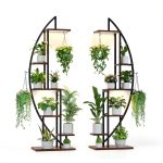Plant Stand Indoor with Grow Lights 6‑Tier 63" Metal Shelf for Home-0