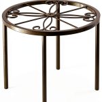 Plant Stand Metal Anti‑Rust Round Stand – Brown PS‑US‑26-0