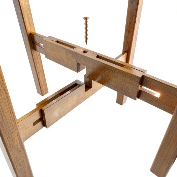 Natural Bamboo Plant Stand Lissomballon H‑Shape 8‑12 Inch-3