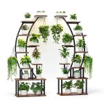Plant Stand Indoor with Grow Lights BACEKOLL 9‑Tier Shelf 64" Tall-0