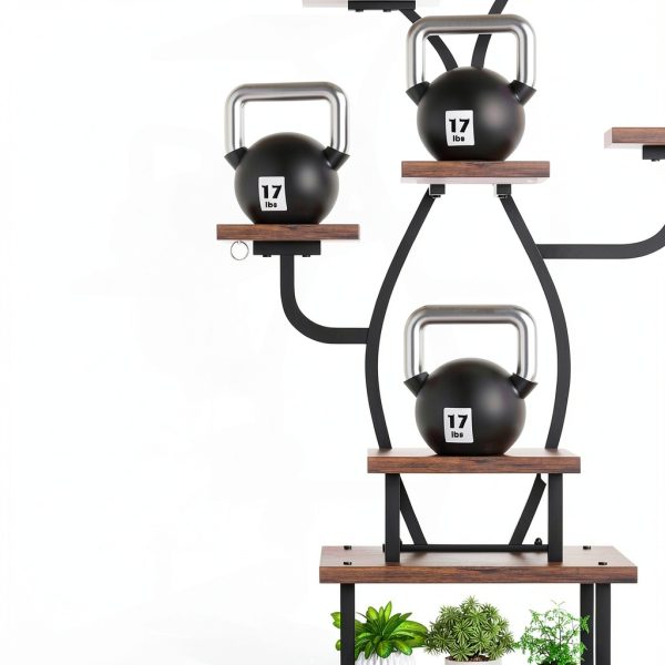 Plant Stand Indoor with Grow Light, 8 Tiered 48" Small Plant Shelf, Corner Plant Stand Stand for Indoor Plants Multiple, Metal Humen-Shaped Plant Flower Holder, for Living Room, Patio, Balcony-4
