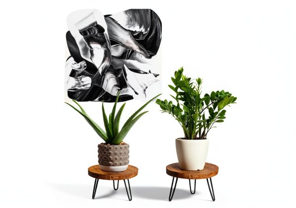 Plant Stand HomeGarden Wooden Mid Century Stand for 5-15 Inch Pots-5