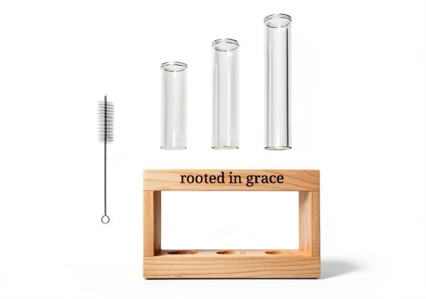 Plant Propagation Station grow 3:seven Rooted in Grace Glass Vases-3